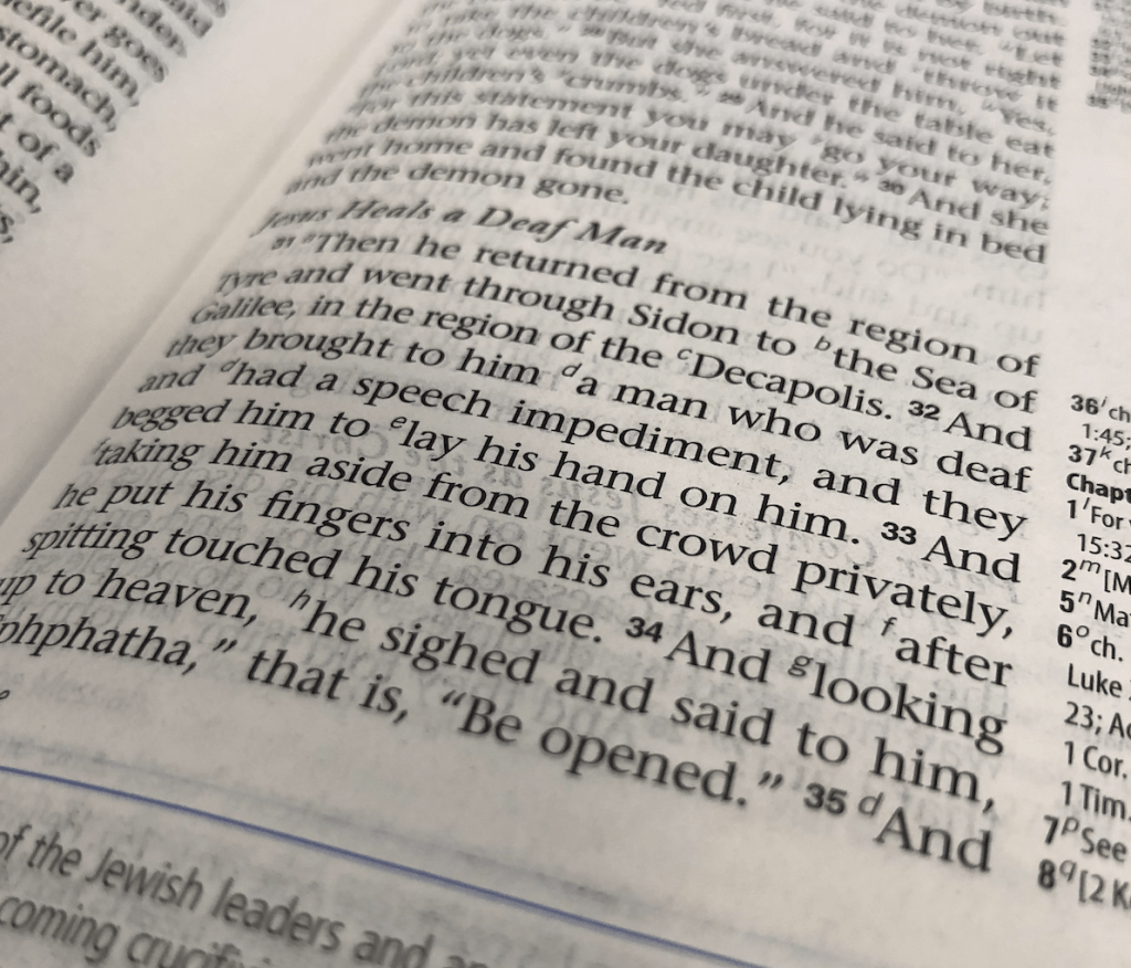 VI. The Deaf Man&nbsp;(7:31-37)